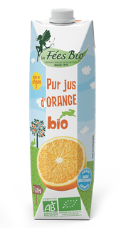 Les Fées Bio Jus d'orange bio 1l - 8009